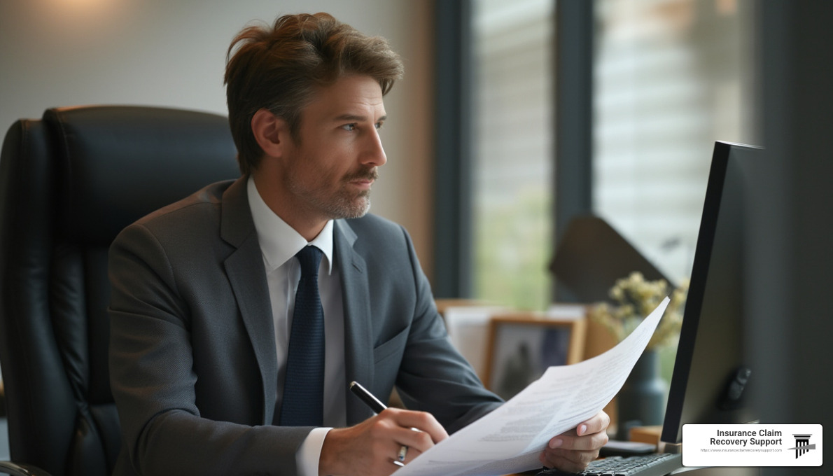 what does a commercial claims adjuster do