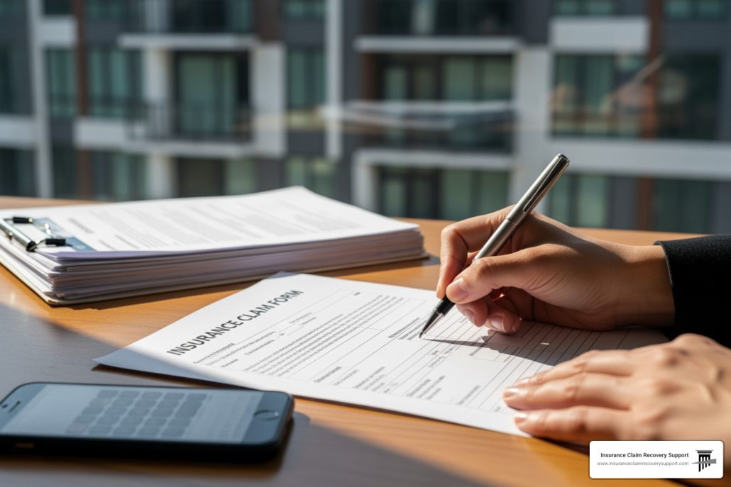 how to submit claim to hoa insurance