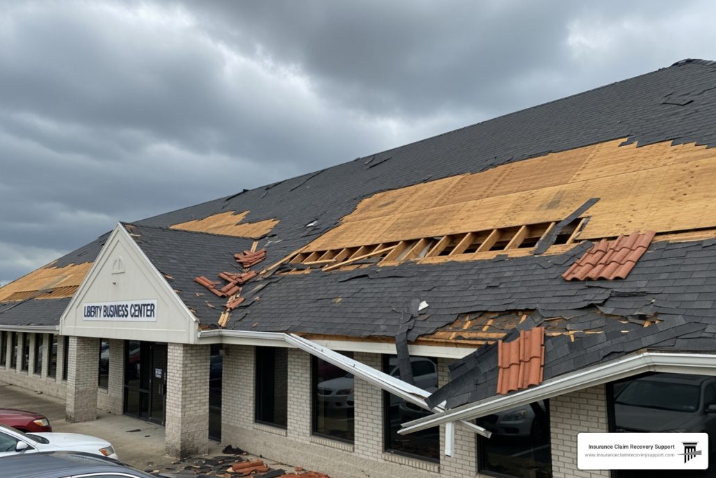 Commercial roof insurance claim