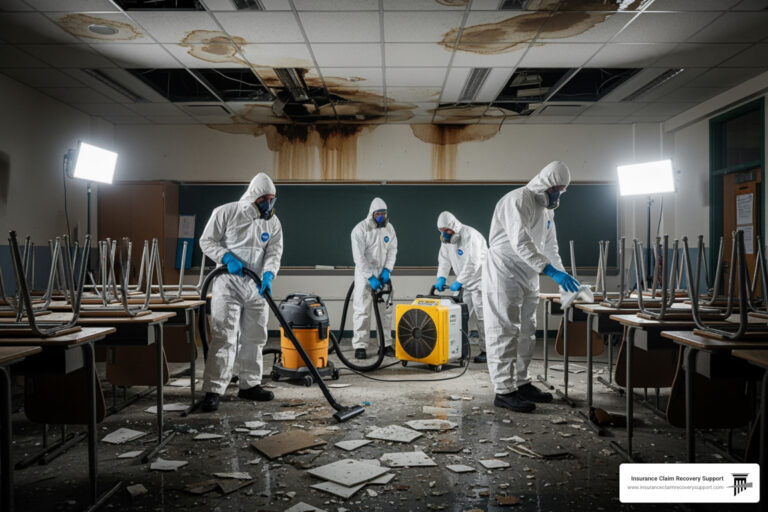 school damage cleanup tarrant county