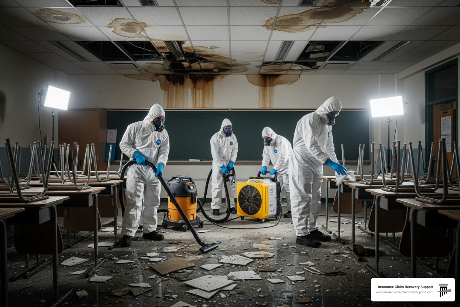 school damage cleanup tarrant county