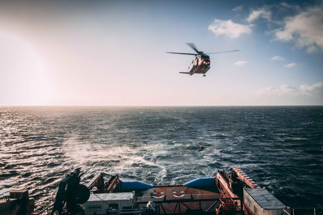 Aerial search and rescue operations across flooded Texas river basin