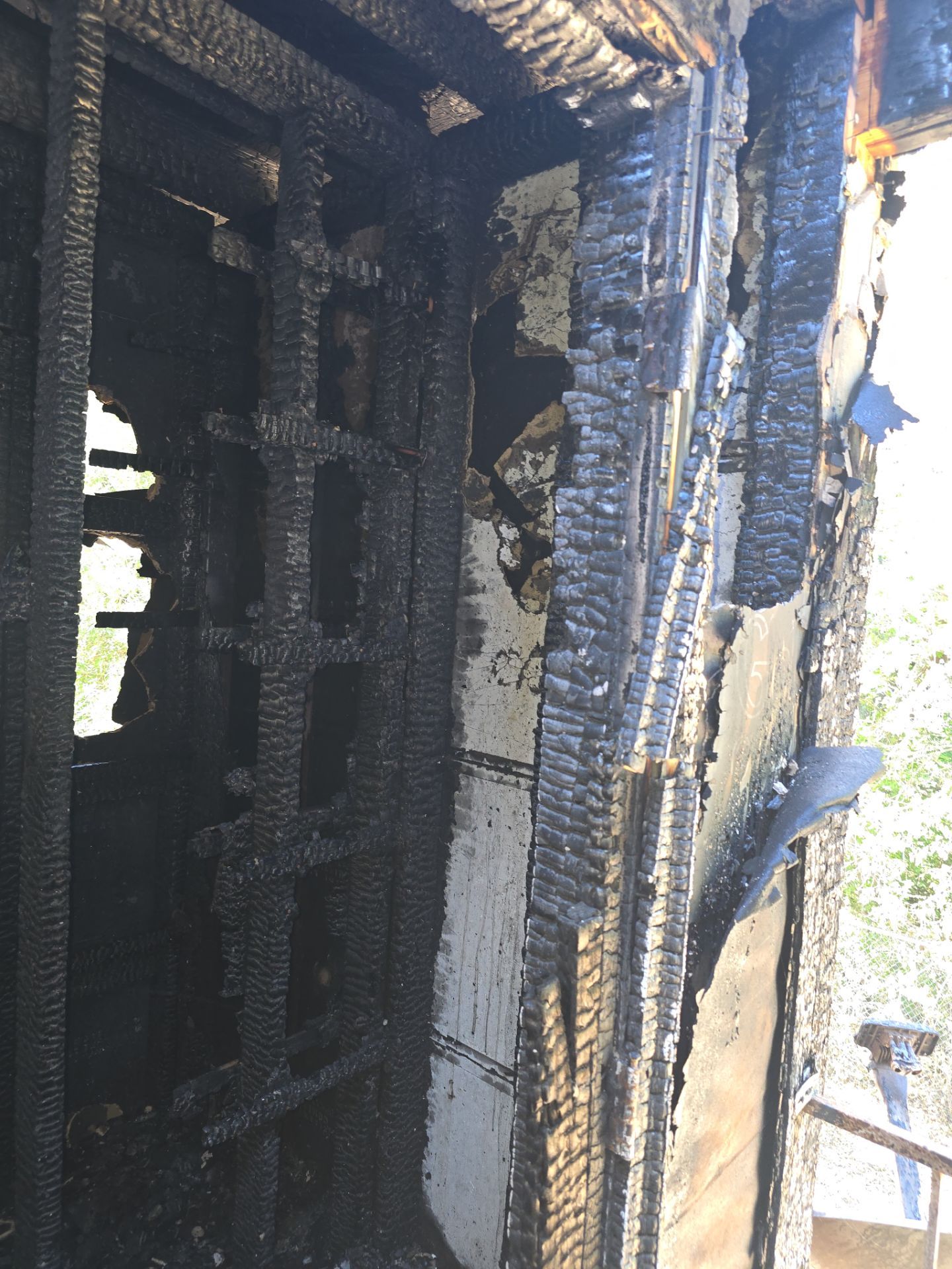 Fire damage to a commercial property documented for an ICRS claim