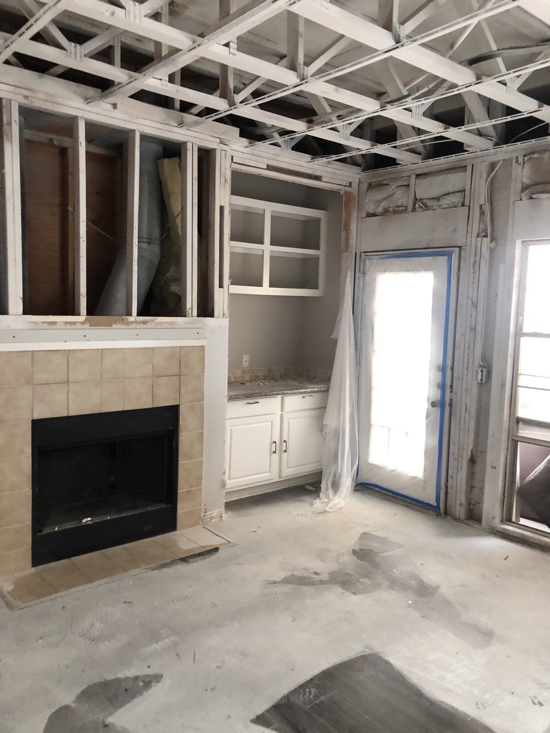Water damage inside a multifamily property